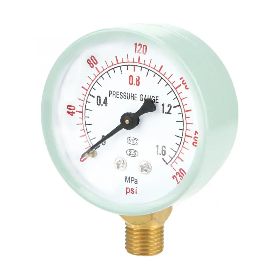1,6 МПа манометр 230psi G1/4 60 мм Циферблат пневмогидравлический манометр для воды метр Манометр