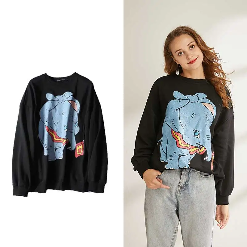 Англия high street Винтаж Рок мультфильм печати негабаритных зимние толстовки для женщин Harajuku Толстовка с капюшоном Пуловеры Топы - Цвет: QQ0419toujiexiang