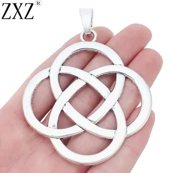 

ZXZ 2pcs Large Chinese Knot Charms Pendants for Necklace Jewelry Making Findings 73x66mm