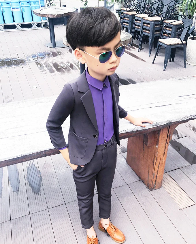 Dollplus/костюм для мальчиков, рубашка+ Блейзер+ брюки, детские костюмы из 3 предметов, официальные Пиджаки для джентльменов, костюмы, Свадебный костюм, детская праздничная одежда