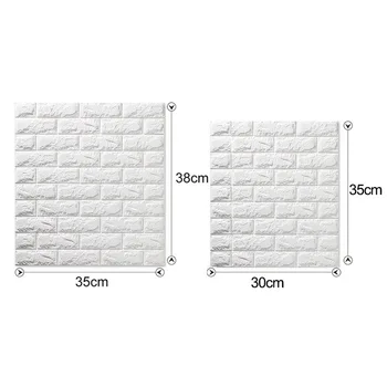 

1pcs Self Adhesive 3D Wall Stickers Bedroom Waterproof Foam Brick Room Wallpaper Wall Decor Living Wall Sticker 38*35cm