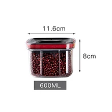  Pantry Food Storage Containers Plastic Airtight Canister Kitchen Organizer Reusable Storage Jars Rangement Cuisine Cereal Box 