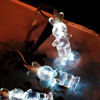 

Lantern String Easter Three-Dimensional Standing Rabbit Light String 10 LED1.65MF Festival Hanging Outdoor Decoration #YL5