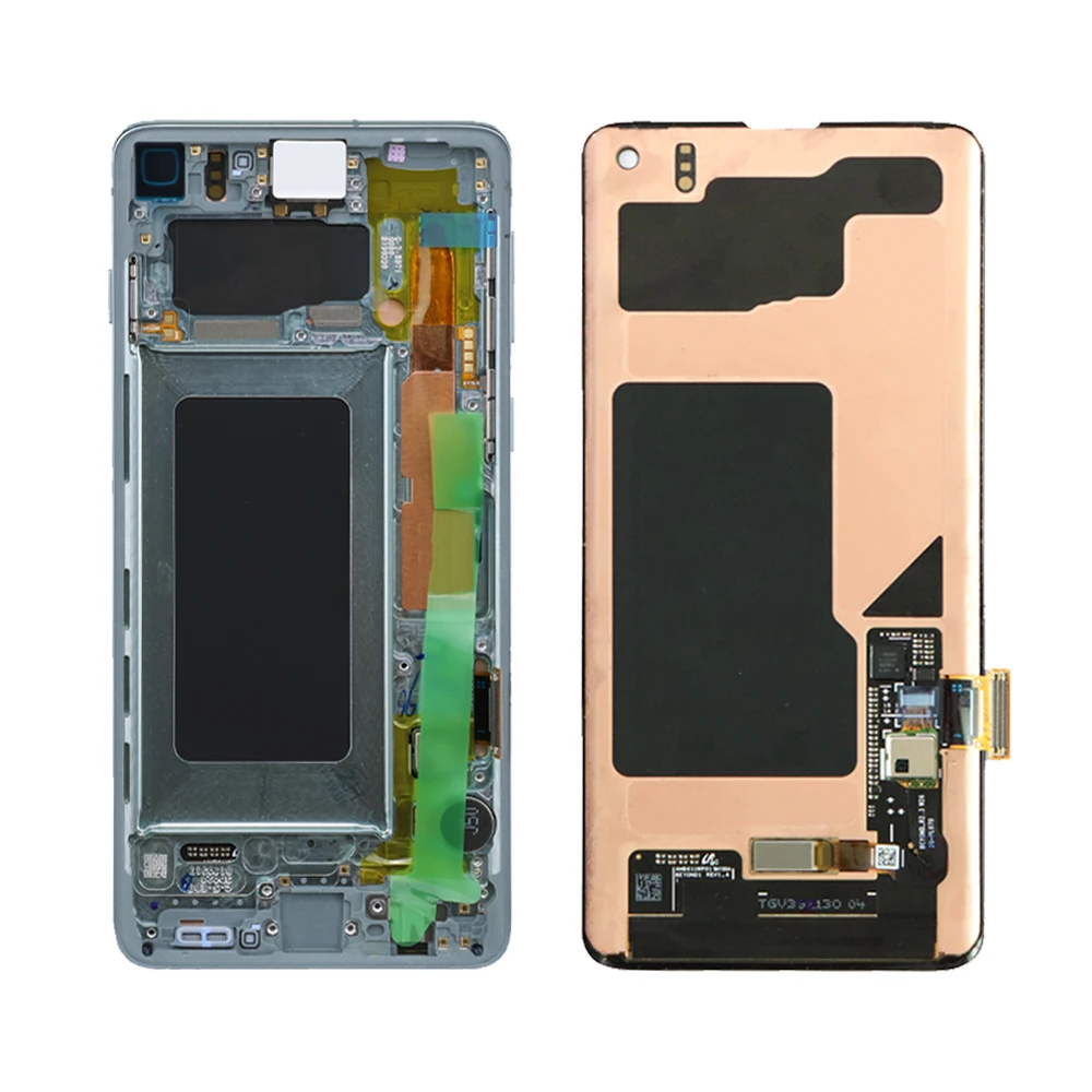 6," Для samsung Galaxy S10 ЖК сенсорный экран дигитайзер в сборе для samsung S10 дисплей с рамкой Замена SM-G973