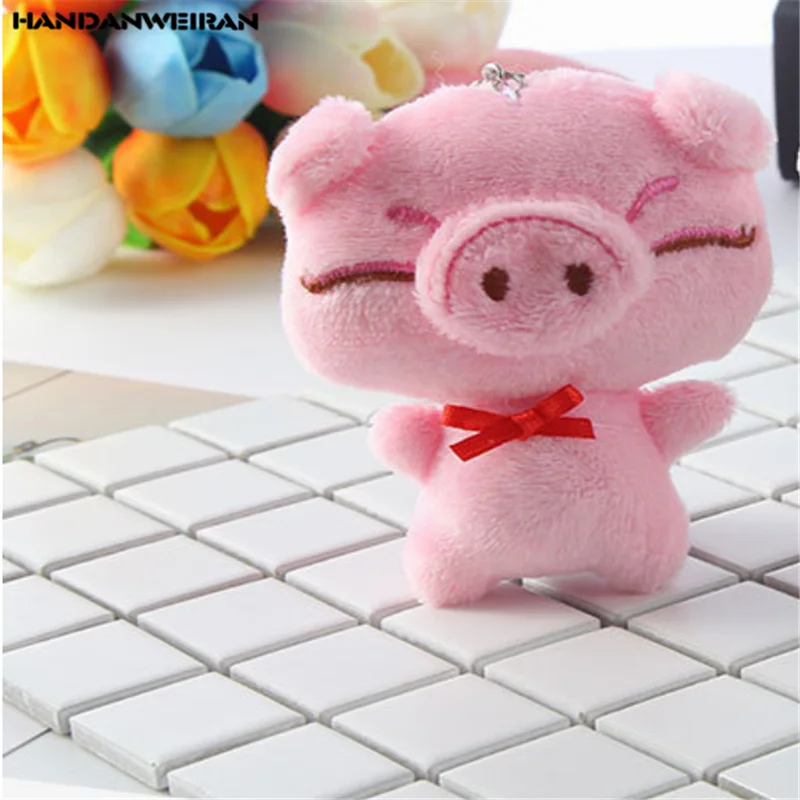 1PCS Mini 8cm Pig Plush Toy PP Cotton Decorative Pendant Pig Gir Boy Holiday Gift Retail 1