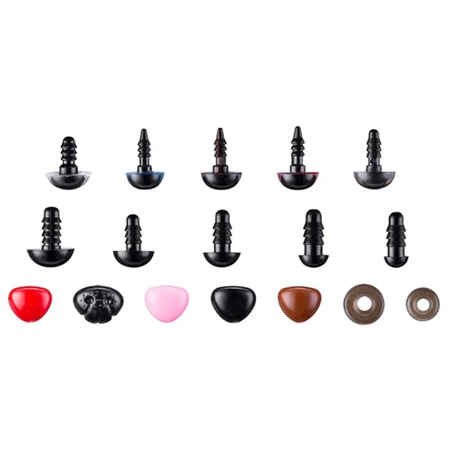 752 Safety Eyes and Noses with Washers, Colorful Plastic Safety Eyes and Noses In Various Sizes for Dolls, Stuffed Anima 2