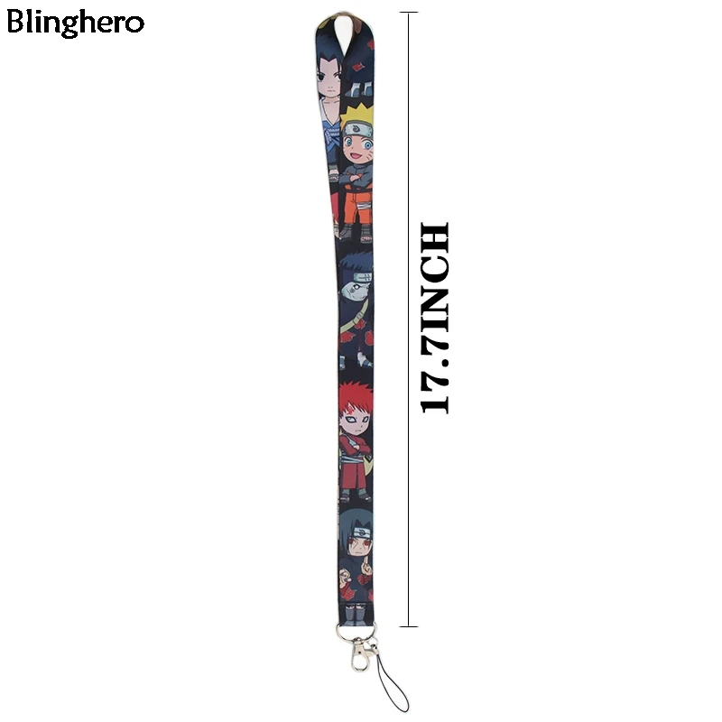 20 шт./лот, Blinghero Naruto, ремешки, Мультяшные ключи, ID значок, держатель для телефона, ключи, Студенческая карта, шейный ремень, Висячие веревки, ремешки BH0176