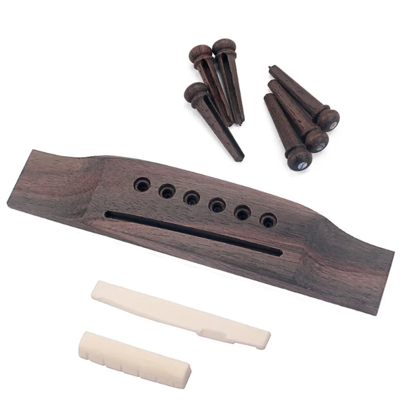 

1 Set Saddle+Pins+Bridge for Acoustic Guitar Replacement Instrument Parts