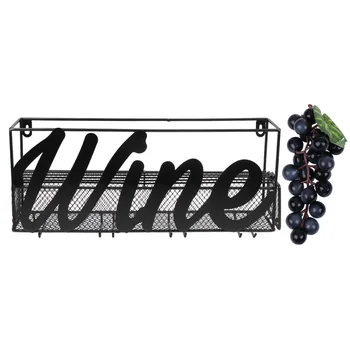 

1PC Hanging Iron Art Wine Rack Holder Chic Wine Bottle Storage Rack Stylish Champagne Bottle Display Stand for Home Bar Restaura