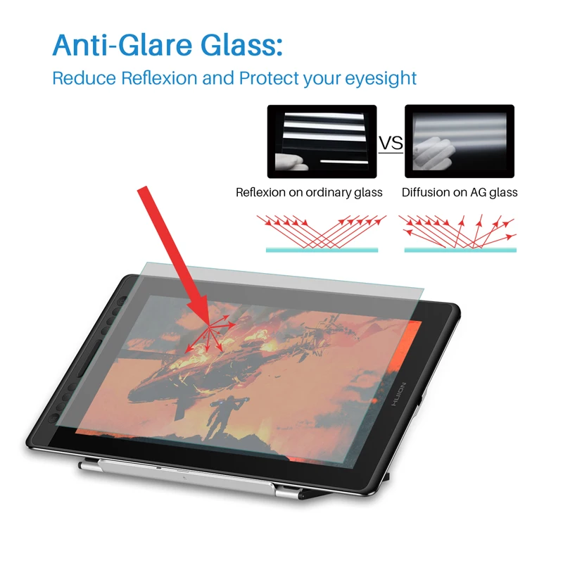Kopen Huion Kamvas Pro 16 15.6 Inch 266PPS Grafische Tablet Tekening Tablet Digitale Monitor 8192 Drukniveaus Met Sneltoetsen
