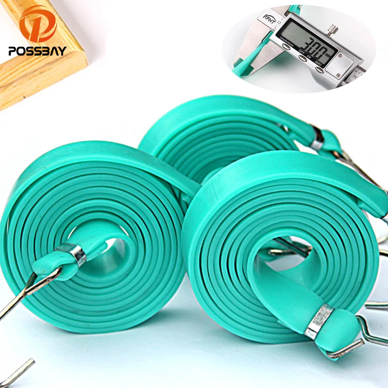 POSSBAY Motorcycle Rubber Bungee Elastic Net Tarp Tie Down Straps Mesh
