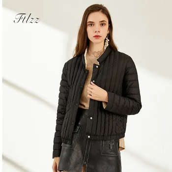 

Women Ultra Light Short Jacket Mujer New 2019 Autumn Winter Warm Slim Underwear Single Breasted Duck Down Coats Female Parkas