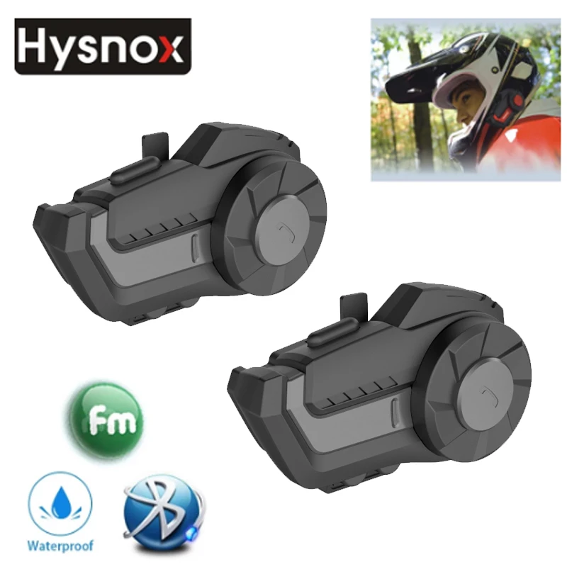 Гарнитура для мотоциклетного шлема Hysnox Bluetooth 5 0 2 динамика 800 м | Автомобили и