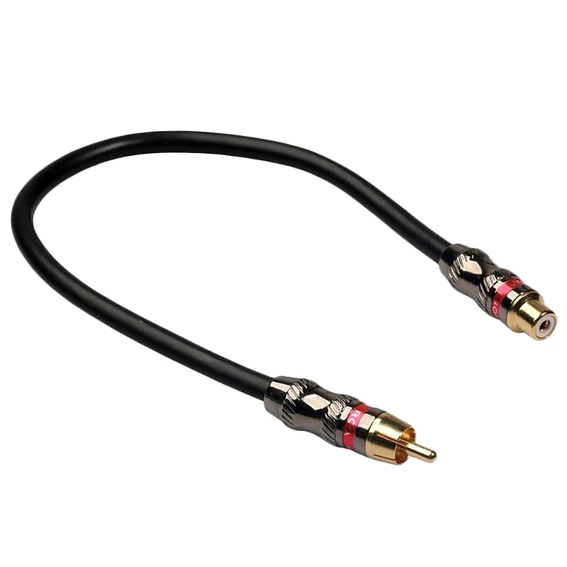 Rca штекер Rca Женский Аудио Композитный кабель-удлинитель провод линия Hifi класс штекер толщина цинкового сплава Кастин для Dvd