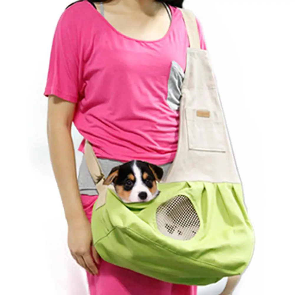 

TPFOCUS Fashion Pet Bag Portable Canvas Carrying Single Shoulder Bag for Small Pets Cat Dog Outdoor Use Breathable mesh design