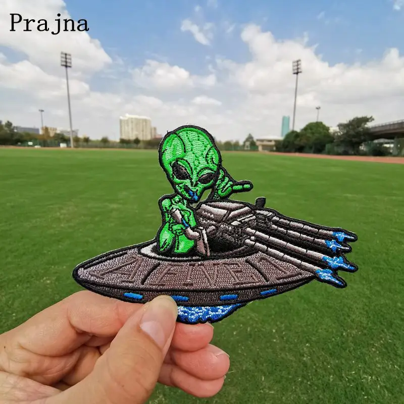 Prajna Alien UFO патчи железные на вышитые для одежды космические значки одежде сделай