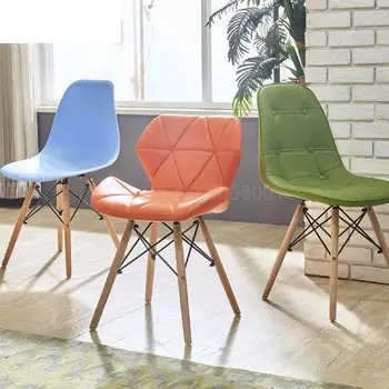 

Dining Chair Simple Desk Chair Home Restaurant Coffee Chair Computer Stool Solid Wood Nordic Chair