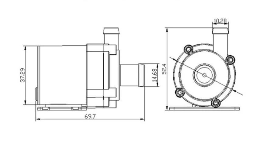 Крайне низкий уровень шума бесщеточный мотор 12V 24V водонагреватель Кровать насос