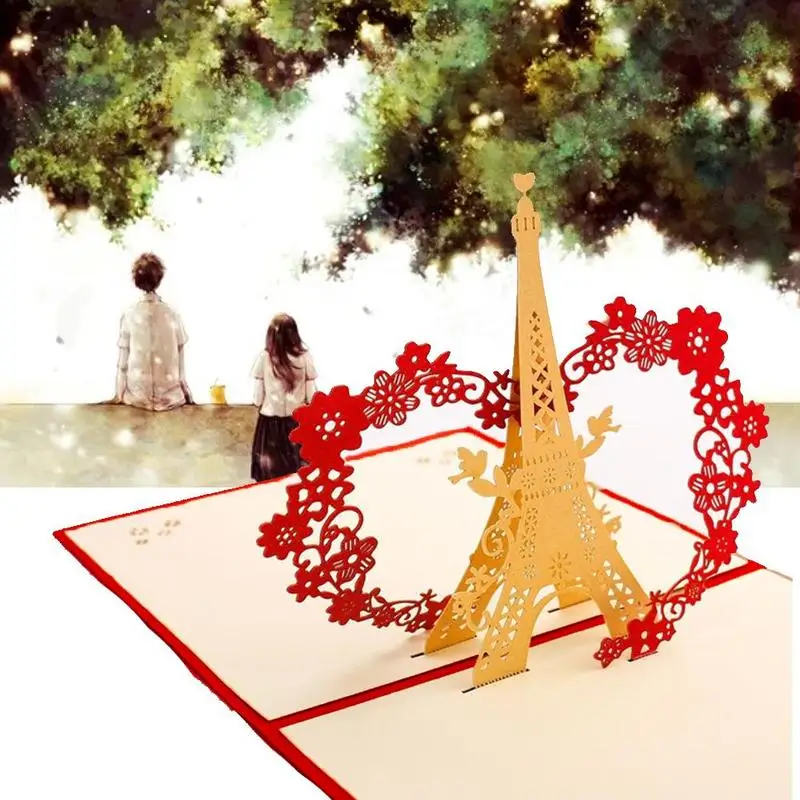  Christmas LED Light Music 3D Stereo Greeting Cards Postcard Deer Paper-cut Craft Carving Christmas  - 4.00027E+12
