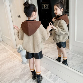 

Woolen Coat In Kids Girls 2019 Autumn Winter Children Outerwear Jackets for Girls Coats and Jackets Wool Jackets for Girls Coats