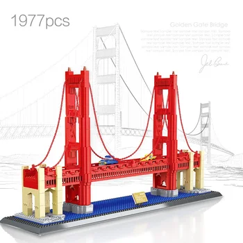 

1977pcs Golden Gate Bridge Building Blocks World Famous Architecture Miniature Model Bricks Toys for Children Adults Gifts 6210