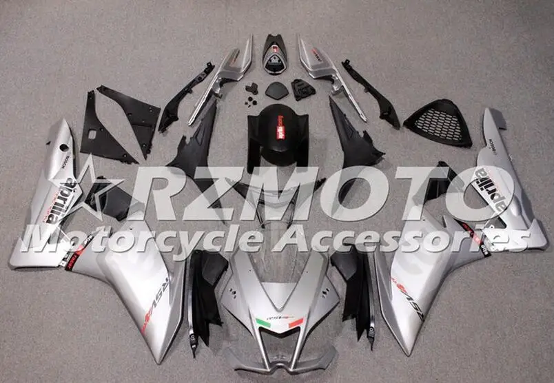 Полный мотоцикл полный комплект обтекателя для Aprilia RSV4 1000 2010 2011 2012 2013 АБС-пластик серебро матовый