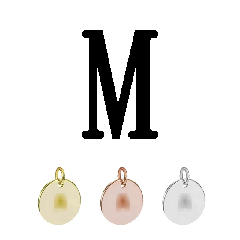 Pendant-M Индивидуальный выбор, золото, розовое золото, серебро, 26, очаровательный браслет с буквой, браслет для женщин, мужчин, влюбленных, инициалы, пара браслетов - Окраска металла: Pendant-M