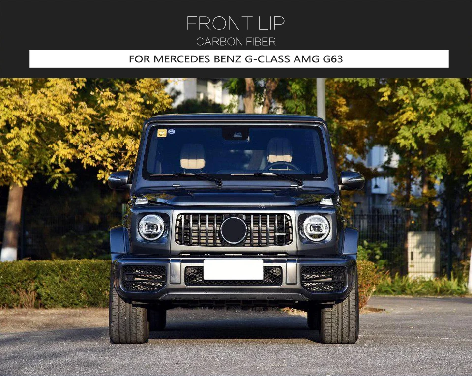 Высокое качество авто передний бампер спойлер для Mercedes-Benz G Class G63 AMG углеродного волокна переднего бампера v-стиля приспособления для резки