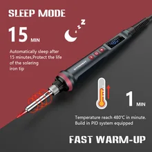 

90W LED Digital Display Welding Gun Kit Adjustable Temperature Electric Soldering Iron 4 Core Heater with High Temperature Hood