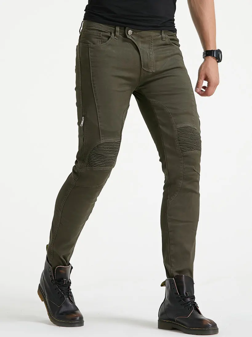 stealth protector  skinny Riding Jeans green  3