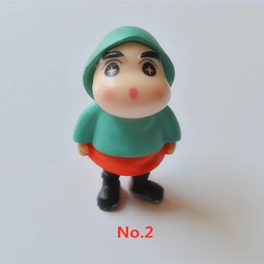 2 набора 8 шт Мультфильм Crayon Shin-chan персонаж из смолы для брелока Widget украшения DIY ручные принадлежности