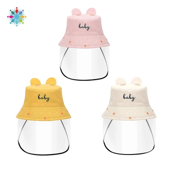 

Kids Anti-Spitting Protective Hat Outdoor Dustproof Cover Anti-Fog Anti-Saliva Windbreak Sun Hat Transparent Fisherman Cap Hat