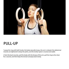 1 пара деревянных гимнастических колец, портативное 28 мм фитнес-мышечное регулируемое легкое установка, прочное удобное крепление, подтягивающее кольцо для мышц