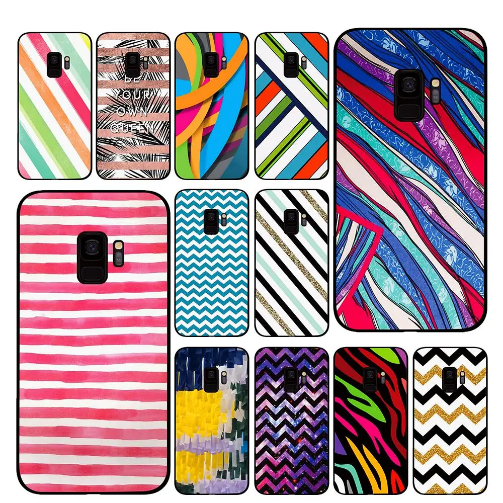 

Colorful Stripe Art Phone Case for Samsung Galaxy A6 A8 Plus A7 A9 2018 A5 2017 18 J530 J7 J8