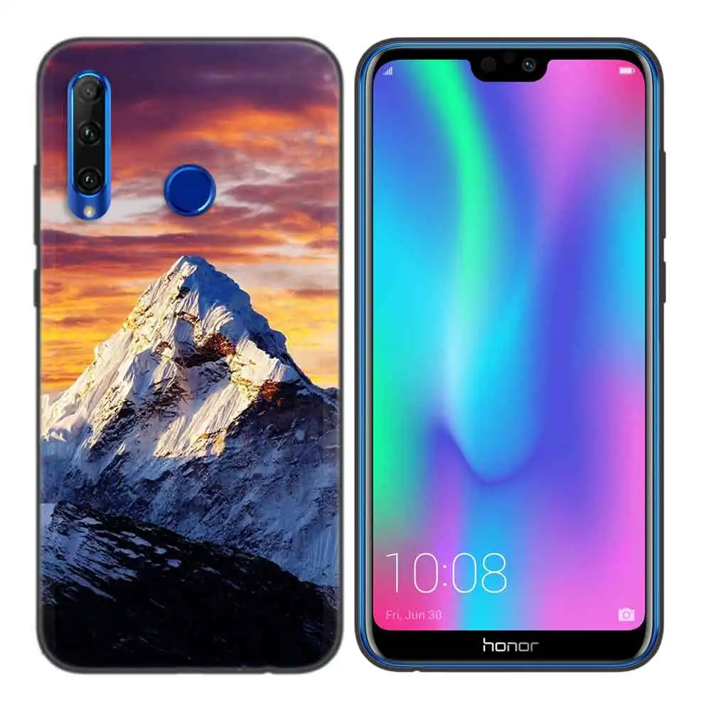 Черный силиконовый чехол для huawei Honor 8C 8X 8A 10 20 9X Lite Pro Y5 Y6 Y7 Y9 Play V20 Enjoy 9S 9E Fall Capa natural s