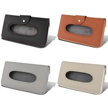 Держатель коробки для салфеток из искусственной кожи, автомобильный солнцезащитный козырек, заднее сиденье, подвесное полотенце, чехол для салфеток, сумка для хранения для авто, аксессуары для салона автомобиля