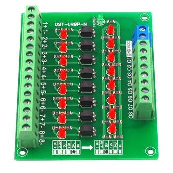 

8 Channel 20KHZ Accessories PLC Signal Photoelectric Isolation Module PNP Output Stable Voltage Convert Easy Install Replacement