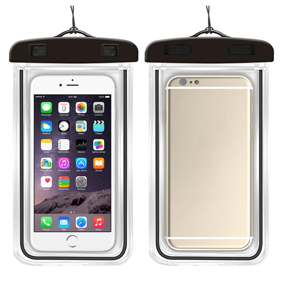 Étui de téléphone portable étanche pour iPhone 11 X Xs Max 8 7 Samsung S9 clair PVC scellé sous-marin téléphone intelligent housse de poche sèche