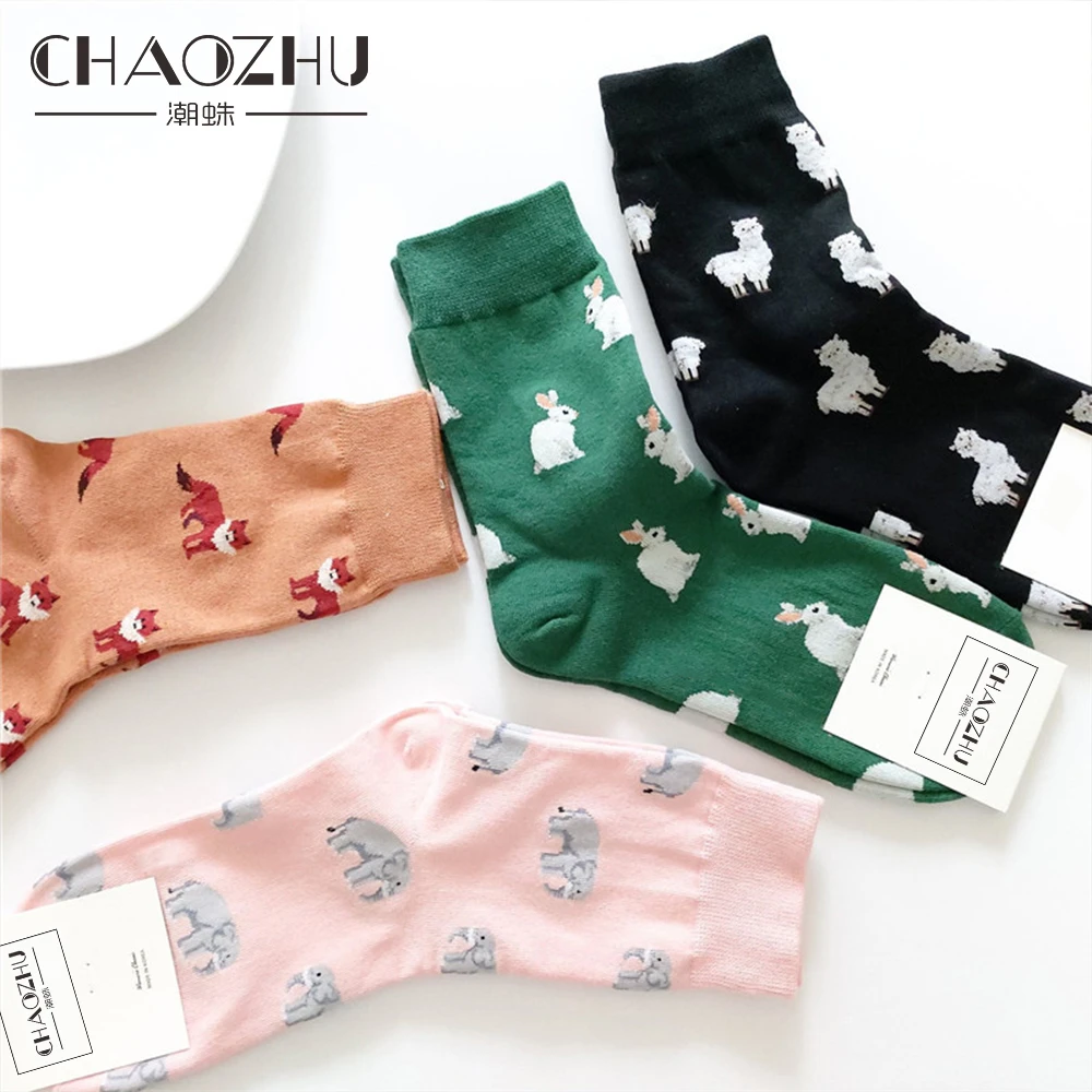 Новинка женские носки CHAOZHU из Кореи и японского мультфильма с милыми животными