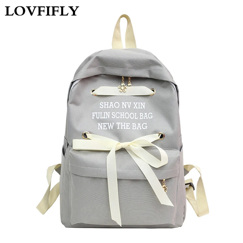 

Womens Backpack Bow Ribbon Trend Waterproof Back Pack High Quality Teenagers Sweet Lady Student School Bagpack Female Travel bag