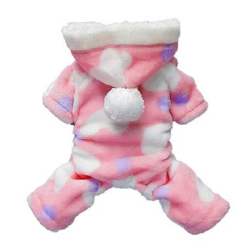 

Pet Four Feet Plush Dog Clothes (pink L)