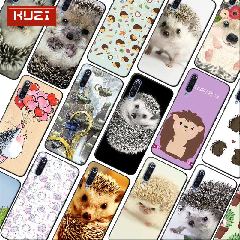 

Soft silicone Cover phone case for samsung galaxy a50 a70 a30 a40 a20 s8 s9 s10 plus hedgehog Cute animal cartoon