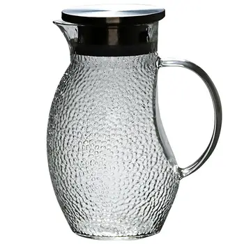 

1Pc Glass Duckbill Kettle Cold Water Bottle Thicken Glass Teapot Large Capacity Jug (Silver)