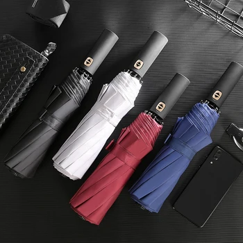 

Genuine Brand Large Folding Umbrella Rain Business Men Automatic Umbrellas Windproof Male Parasol Women's umbrellas Sunshade