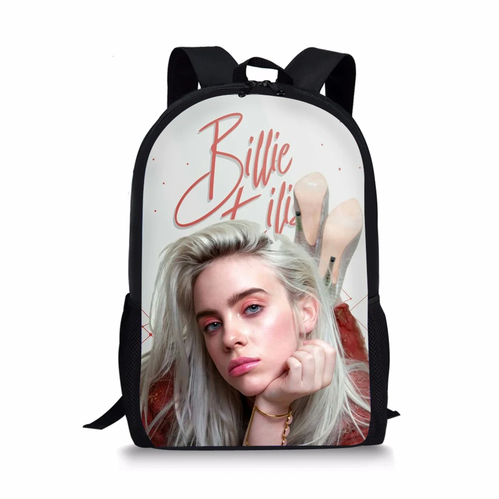 Billie Eilish печати школьная сумка для подростков, крутая модная одежда для девочек 3 шт./компл. детские штаны для мальчиков и девочек, школьные ранцы, школьные рюкзаки Повседневное Mochila - Цвет: CDGX2046C