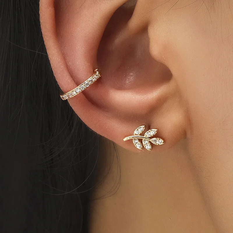 Bohemian NO Piercing Crystal Rhinestone Ear Cuff Wrap Stud Clip Earrings For Women Girl Trendy Earrings Jewelry Bijoux ear clip earrings clip earrings ear clip stud earrings ear accessories