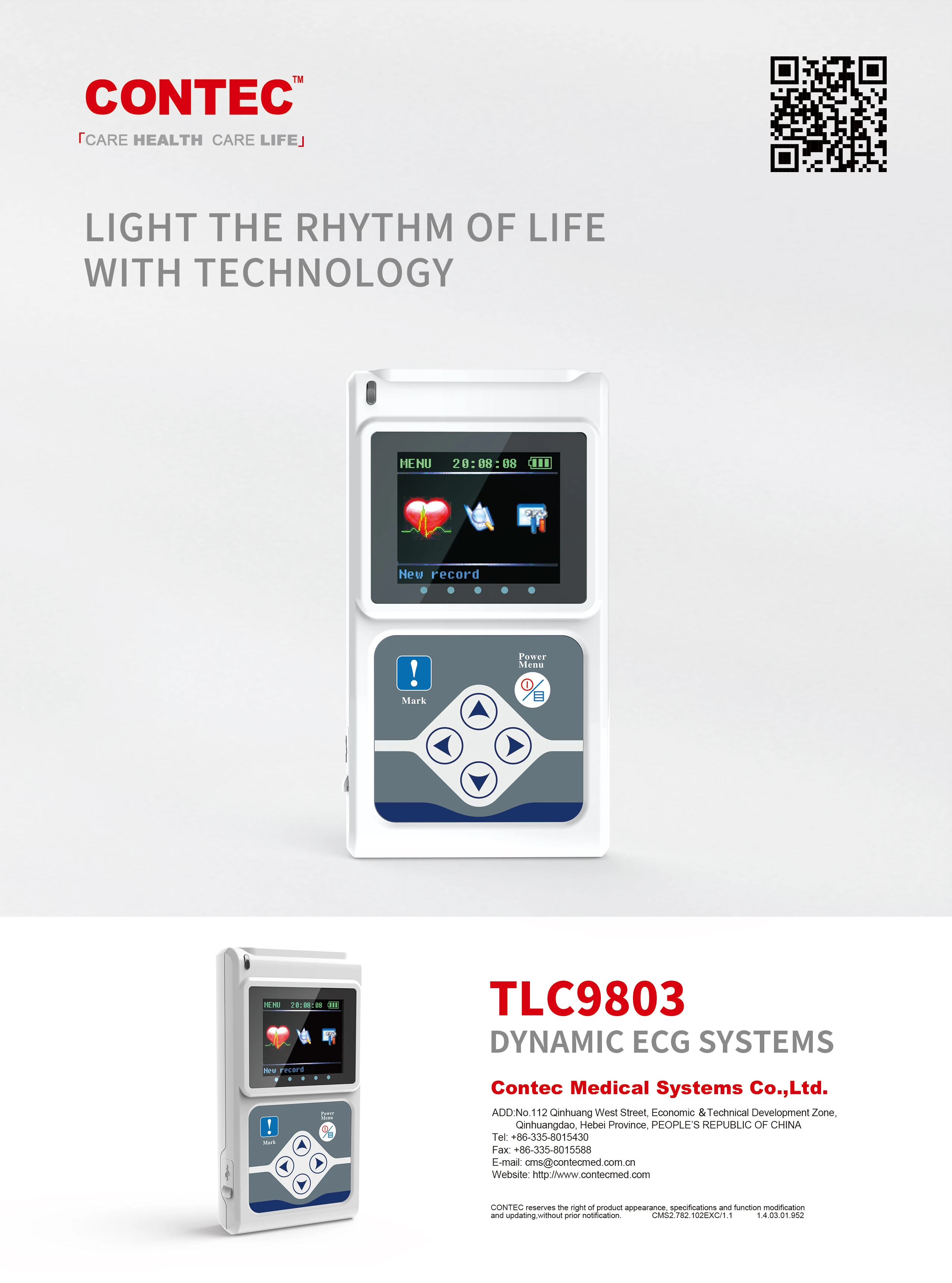 TLC9803 Новые 3 канала 24 часа в сутки ЭКГ/ЭКГ Холтеру Системы анализатор Регистраторы