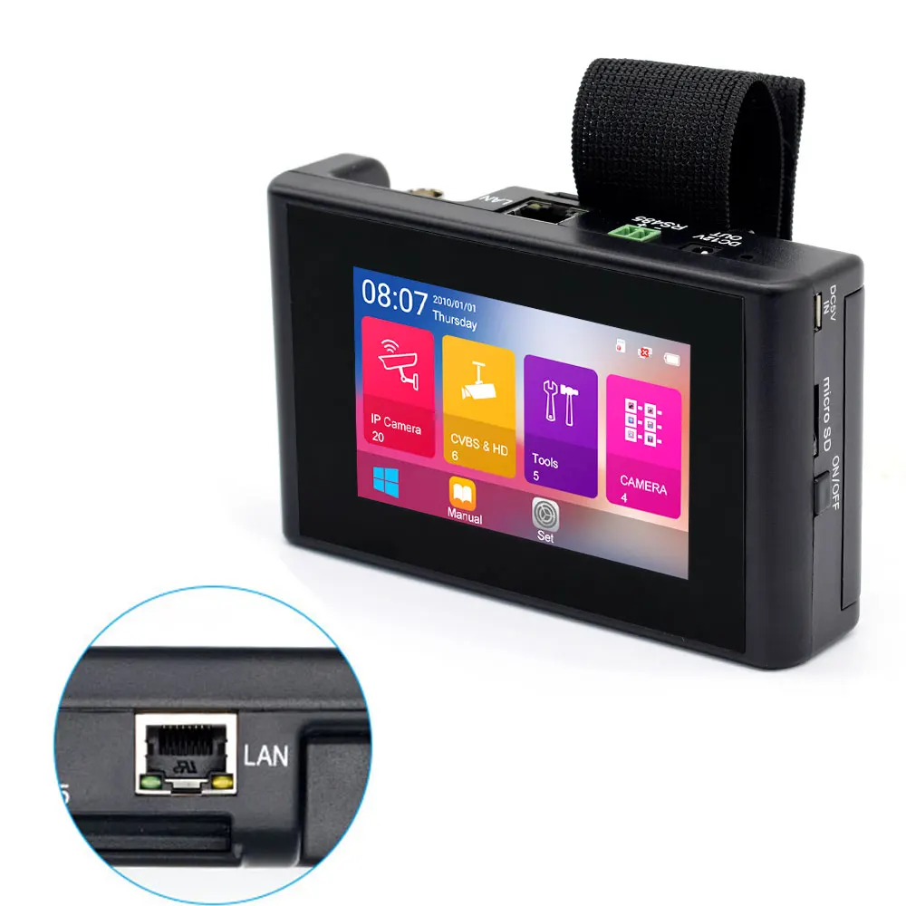 4 дюйма 4 к H265 H264 IP камера тестер 8MP AHD/TVI/CVI CVBS CCTV тестер монитор PTZ контроллер Быстрый ONVIF IPC тестер с портом POE
