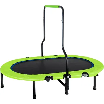 

Safety Twin Trampoline Oval Kids Pad Rebounder Outdoor Exercise Home Toys Jumping Bed with Handrail Sport Toys Game