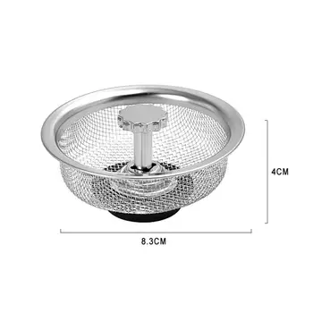 

Stainless Steel Sink Strainer Waste Disposer Outfall Tool Kitchen Kitchen Accessories Hair Filter Sink Sewer Outfall Strain N6M9